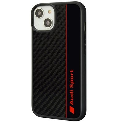 Handyhülle Case iPhone 14 Audi Carbon Optik schwarz rot