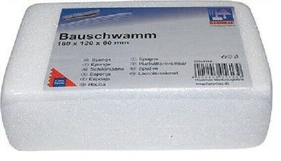 Bauschwamm Fliesenschwamm Fliesenlegerschwamm Schwamm feinporig weiß 180 x 120mm