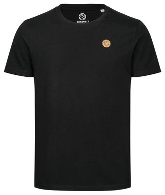 Gradnetz T-Shirt unisex aus 100% Biobaumwolle mit Lederpatch nachhaltig & fair