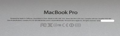 Akkureparatur - Zellentausch - Apple MacBook Pro A1398 / A1417 - 10,95 Volt 8600mA...