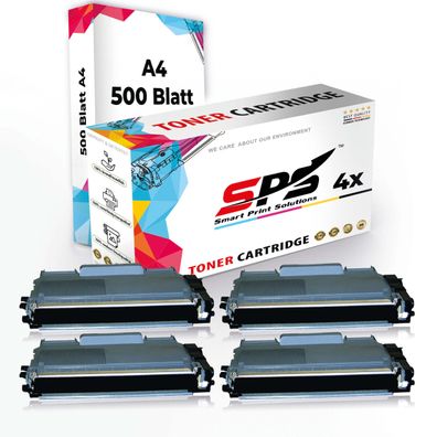 Druckerpapier A4 + 4x Multipack Set Kompatibel für Brother DCP-7040 (TN-2120) ...