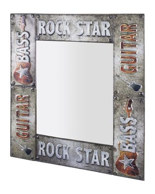 Spiegel" Rock vintage" aus Metall, 64x3x74cm, von HAKU