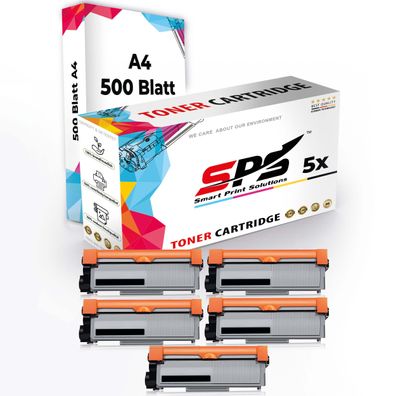 Druckerpapier A4 + 5x Multipack Set Kompatibel für Brother MFC-L 2740 DW (TN-2320)...