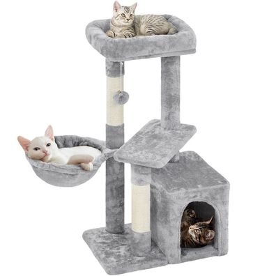 Kratzbaum Kletterbaum Katzenspielzeug mit Aussichtsplattform Liegemulde Katzenhöhle