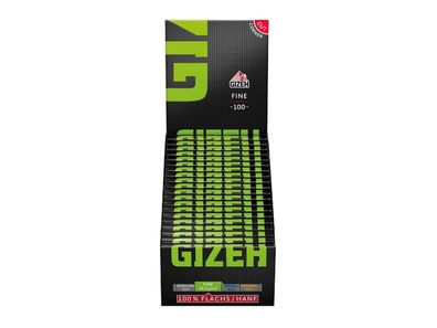 GIZEH © Black Fine Blättchen - 20 Hefte à 100 Blatt - Zigarettenpapier Papers - Grün