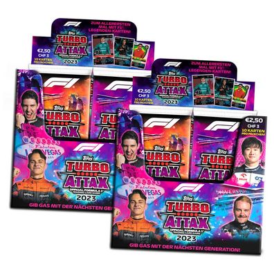Topps Turbo Attax Karten Formula 1 - 2023 - 2 Display Sammelkarten