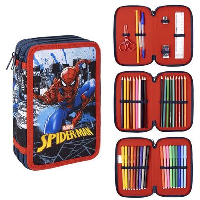 Federtasche gefüllt | Marvel Spiderman | Kinder Federmappe Stifte-Etui