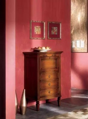 Italienische Möbel Holz Braun Kommode Anrichte Luxus Klassischer Stil Neu