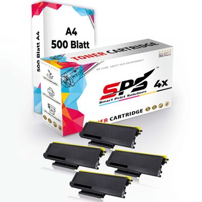 Druckerpapier A4 + 4x Multipack Set Kompatibel für Brother HL-5340 (TN-3280) Toner...