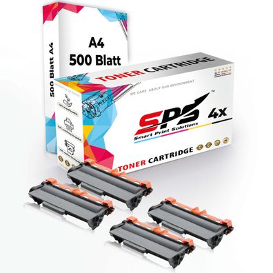 Druckerpapier A4 + 4x Multipack Set Kompatibel für Brother HL 5470 (TN-3380) Toner...