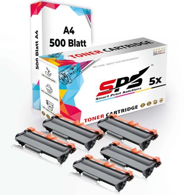Druckerpapier A4 + 5x Multipack Set Kompatibel für Brother HL-5450 (TN-3380) Toner...