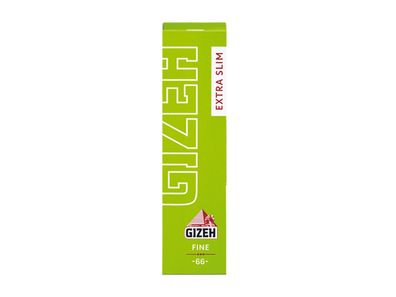 GIZEH © Fine Extra Slim - Zigarettenpapier Grün 66x Drehpapier Blättchen Rolling