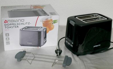 GT-Tds-e-01 Designer Doppelschlitz Toaster 900W 6 Stufen Brotaufsatz Schwarz Gra