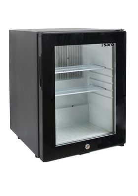 Minibar Hotelbar Mod. MB 40 G mit 36 L Glastür Stahl schwarz 402x453x560 Gastlando