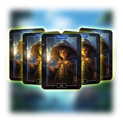 Wizard (1-1) - ManaFlame Karten 5x Set - Als Token nutzbar