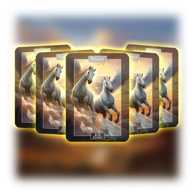 Pegasus (2-2 Flying) - ManaFlame Karten 5x Set - Als Token nutzbar