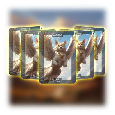 Cat Bird (1-1 Flying) - ManaFlame Karten 5x Set - Als Token nutzbar