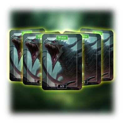Wurm (5-5) - ManaFlame Karten 5x Set - Als Token nutzbar