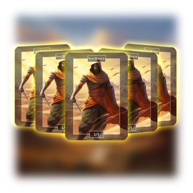 Sand Warrior (1-1) - ManaFlame Karten 5x Set - Als Token nutzbar