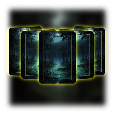 Swamp - ManaFlame Karten 5x Set - Als Token nutzbar