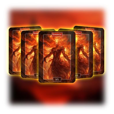 Fire Elemental (1-1) - ManaFlame Karten 5x Set - Als Token nutzbar