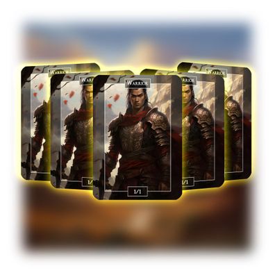 Warrior (1-1) - ManaFlame Karten 5x Set - Als Token nutzbar