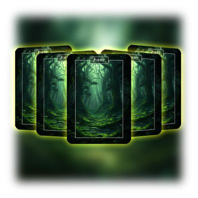 Forest - ManaFlame Karten 5x Set - Als Token nutzbar