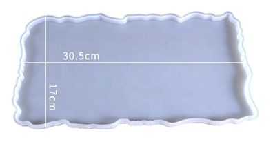 großes Tablett eckig Irregular Silikonform Resin Epoxidharz Mold Beton Gießform Tray