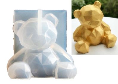 Silikonform Bär Teddybär Silikon Form Mold Resin Epoxidharz Kerzen Seife Gießen