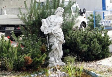 Gartenfigur "Frau Fontaine"140cm Teichfigur Menschen Steinguss Gartendeko 101087