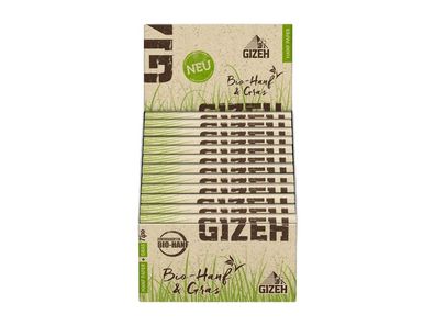 GIZEH © Hanf & Gras - 2in1 - Extra Fine King Size Slim - 34 Bio Blättchen & Tips