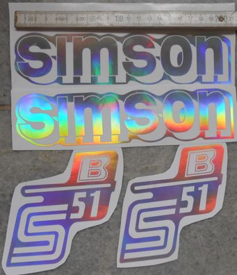 S51B Aufkleber,3D Hologrammoptik, transparenter HG Simson, DDR