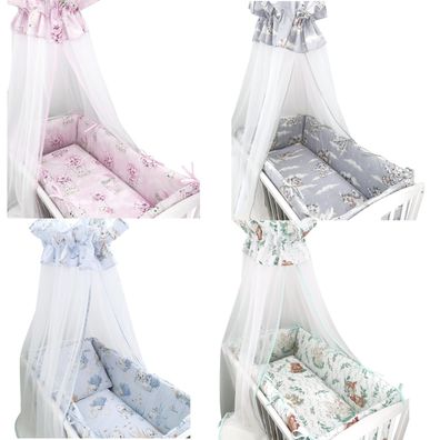 Wiegenset Bettwäsche Set 6-tlg für Babywiege in vielen Designs