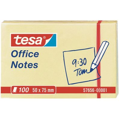 Tesa Office Notes gelbe Notizaufkleber Haftnotizen 100 Stück 50 x 75mm