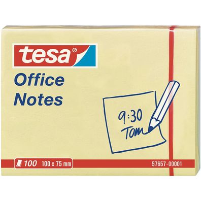Tesa Office Notes gelbe Notizaufkleber Haftnotizen 100 Stück 100x75mm