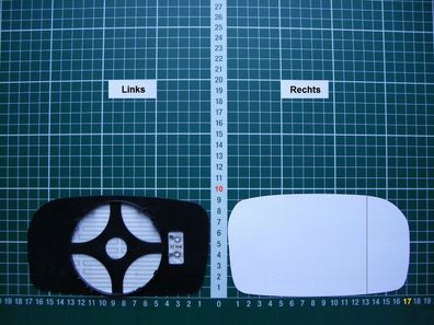 Außenspiegel Spiegelglas Ersatzglas Honda Civic ab 01 Li oder Re asph Kpl Bhzt