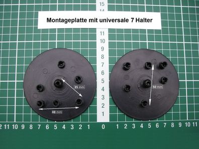 Montageplatte Spiegelhalter für Aussenspiegel 90 mm mit 7 Punkt universalhalter