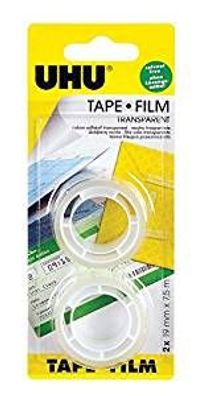 UHU Tape Film 2 Nachfüllrollen transparent stark klebend 19mm x 7.5m