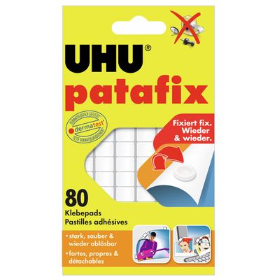 UHU patafix Klebepads weiss ablösbar und wieder verwendbar 80 Stück