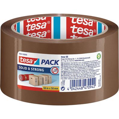 Tesa SE Klebeband tesapack Solid und Strong braun 50mm x 66m