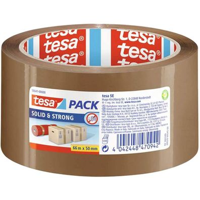 Tesa SE Klebeband tesapack Solid und Strong braun 50mm x 66m 2er Pack