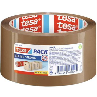 Tesa Klebeband tesapack Solid und Strong braun 50mm x 66mm 12er Pack
