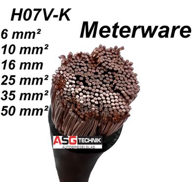 Stromkabel Kabel Batteriekabel H07V-K Rot Schwarz 6 - 10 - 16 - 25 - 35 - 50 mm²