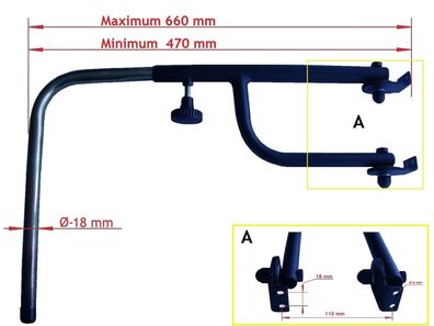 Sonderbügelhalter Spezialhalter Universalhalter LKW Spiegelhalter Bügelhalter