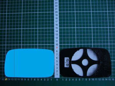 Außenspiegel Spiegelglas Ersatzglas VW Golf 2 ab 87-91 Rechts asph Kpl Blau bhz