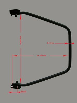 Spiegelhalter Halter für Außenspiegel für Traktor John Deere Typ bis 70 PS 18 mm