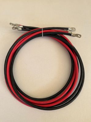 Batterie Kabel 16 25 35 50mm² Rot oder Schwarz mit Kabelschuh M8 Anschlusskabel