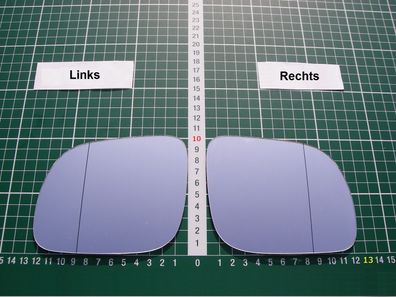 Außenspiegel Spiegelglas Ersatzglas VW Lupo ab 1998-2005 Rechts asph 126 mm