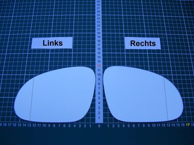 Außenspiegel Spiegelglas Ersatzglas VW Golf 5 ab 2003-2008 Rechts asph