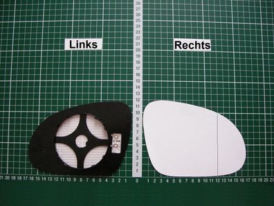 Außenspiegel Spiegelglas Ersatzglas VW Golf 5 ab 2003-2008 Rechts asph beheizt